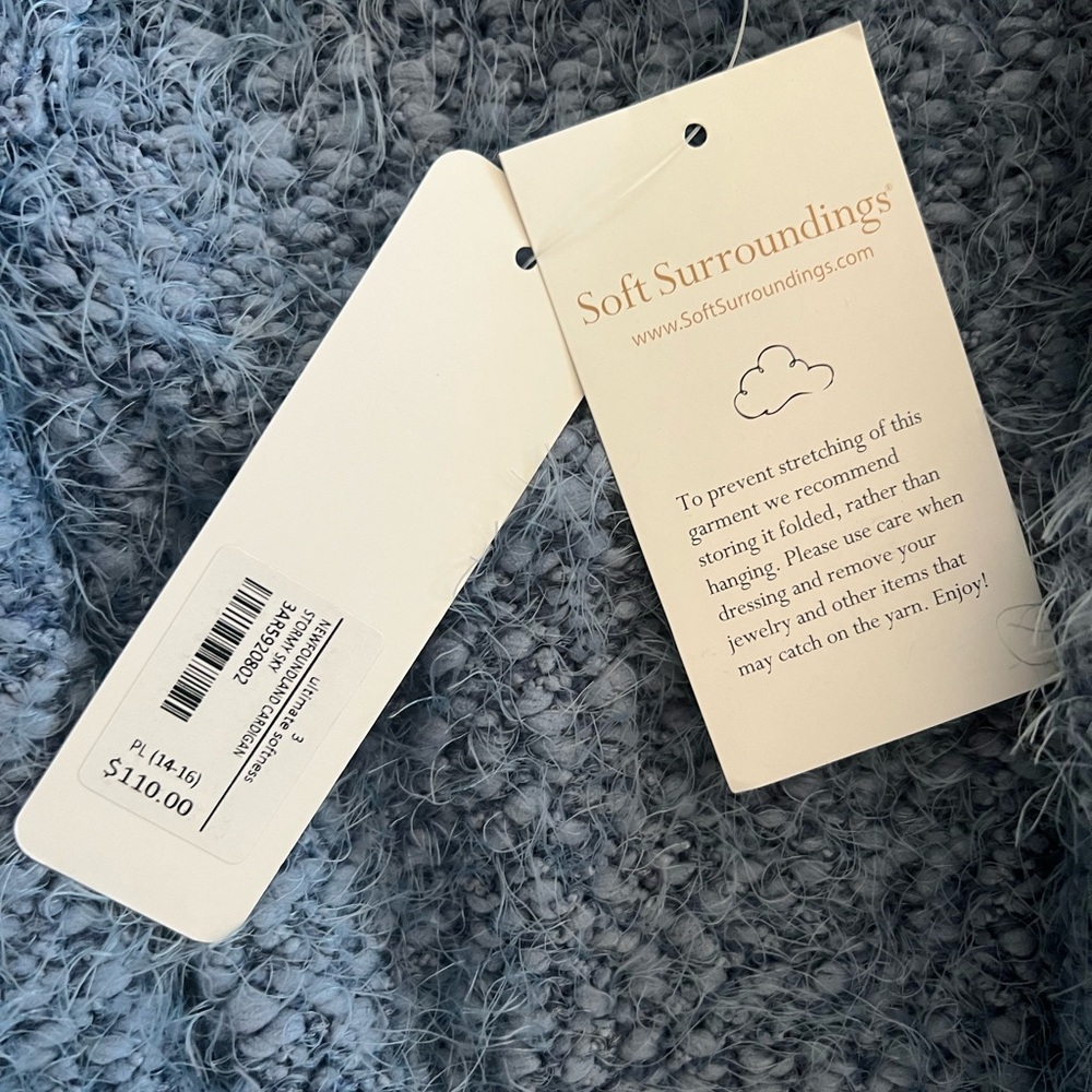 Soft Surroundings Blue Cardigan Sweater - Picture 3 of 3